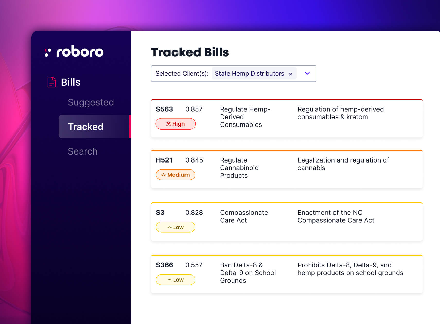 Roboro AI research answering a question about a bill with a citation