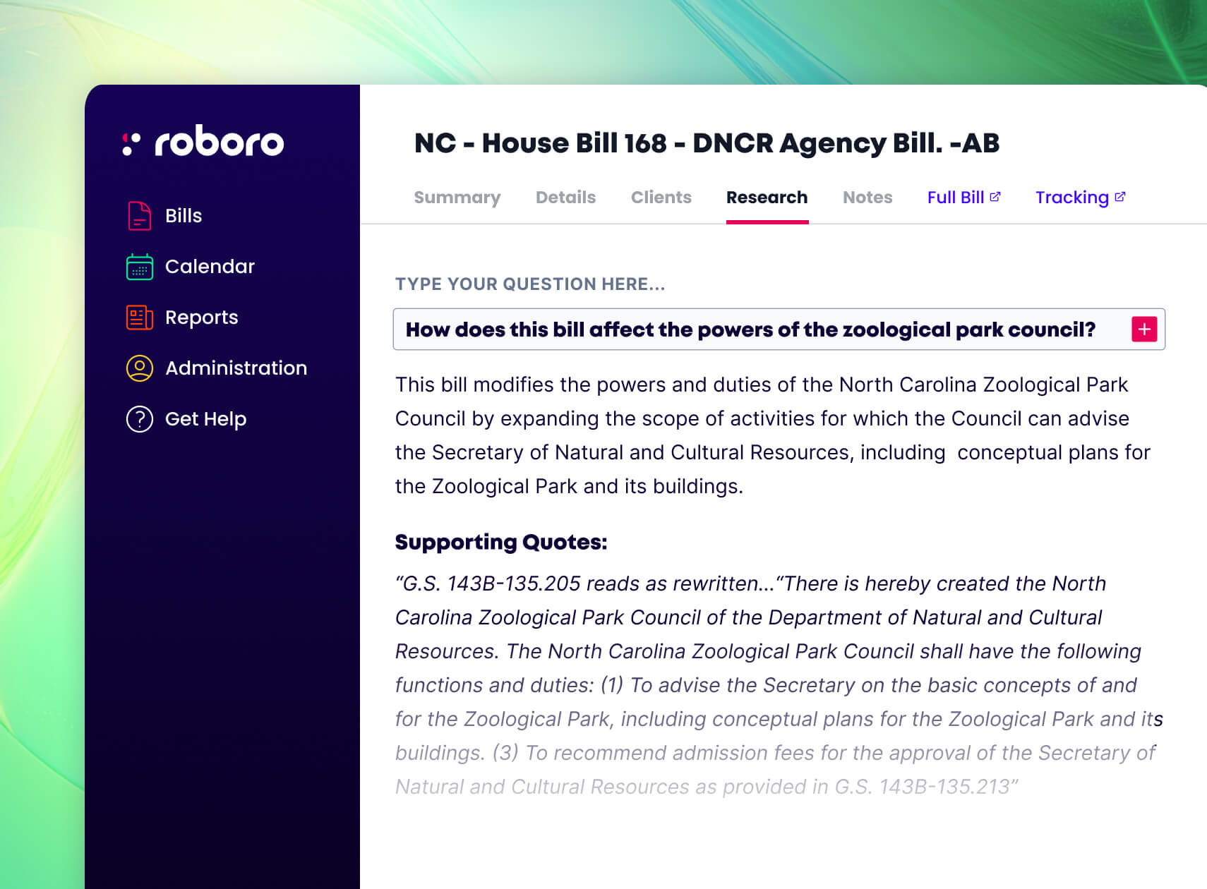 Roboro edition differences view comparing bill text changes